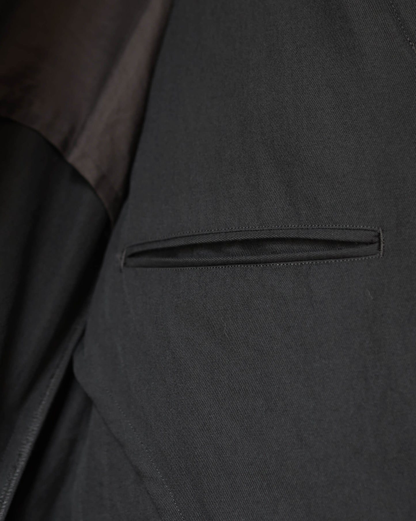 WOOL SILK GABARDINE / 3B JACKET "BLACK"