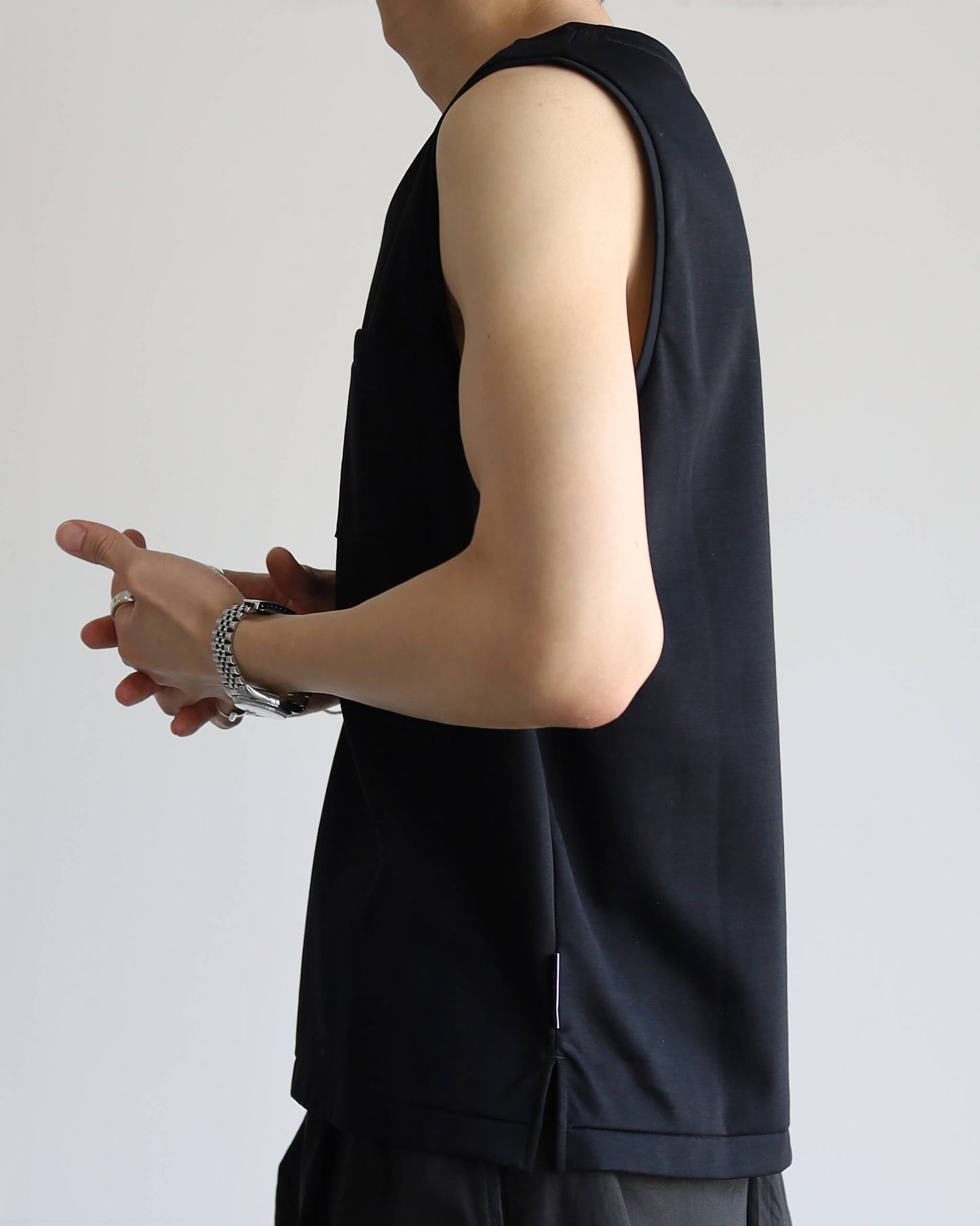 EXTRA FINE TANK TOP "BLACK"