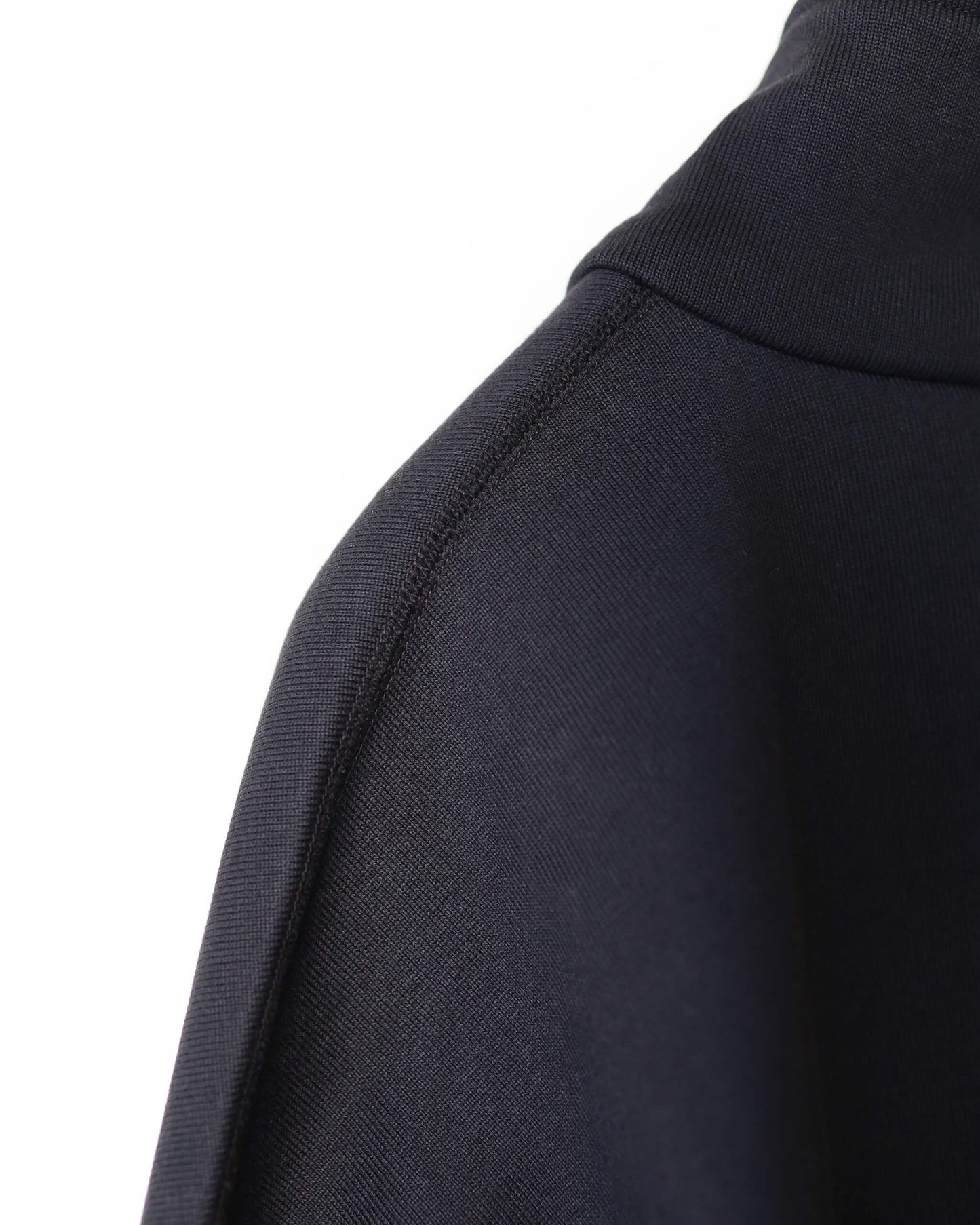 QUARTER ZIP PULL OVER ORGANIC COTTON HEAVY FLEECE "BLACK"