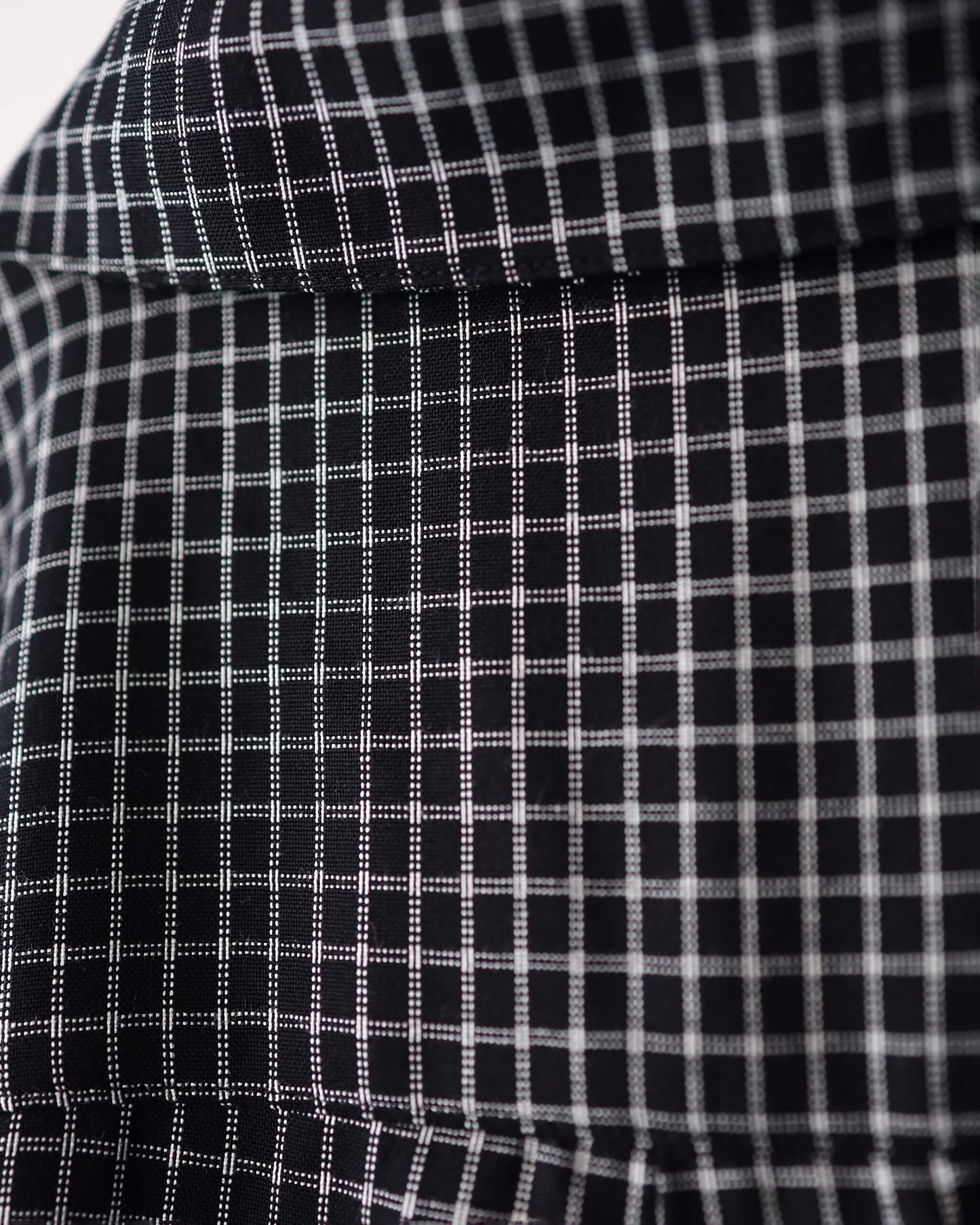 RAYON CHECK SHIRT "BLACK"