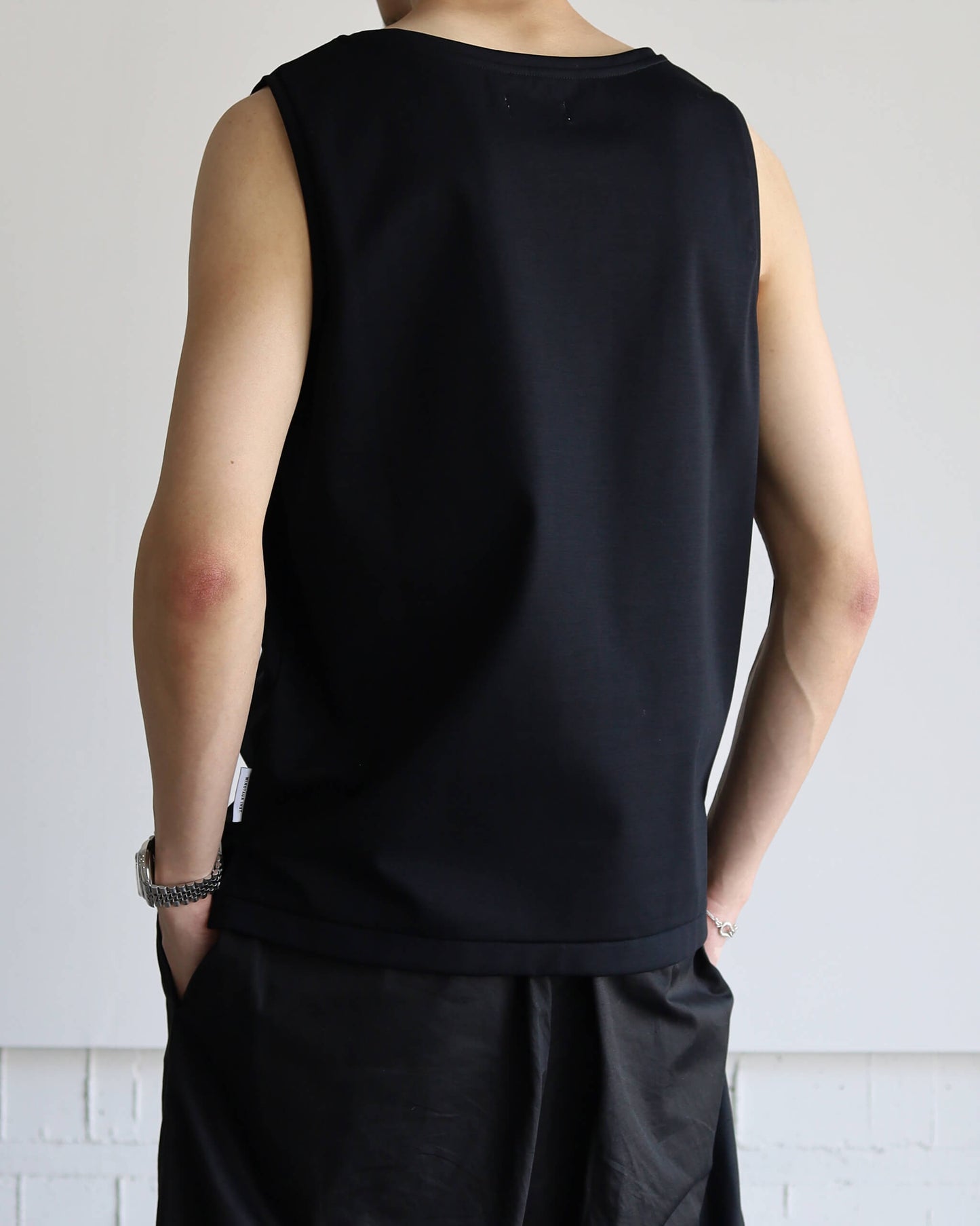 EXTRA FINE TANK TOP "BLACK"