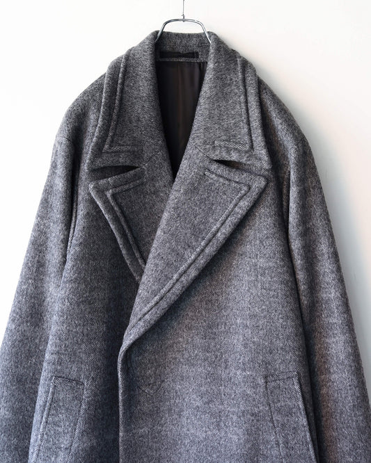 RELIEF FRAME COAT "CHARCOAL HERRINGBONE"