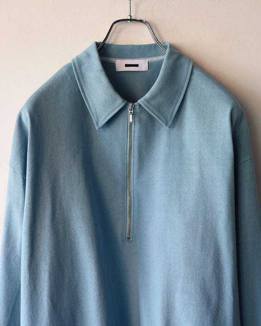 HALF ZIP JERSEY "LIGHT BLUE"