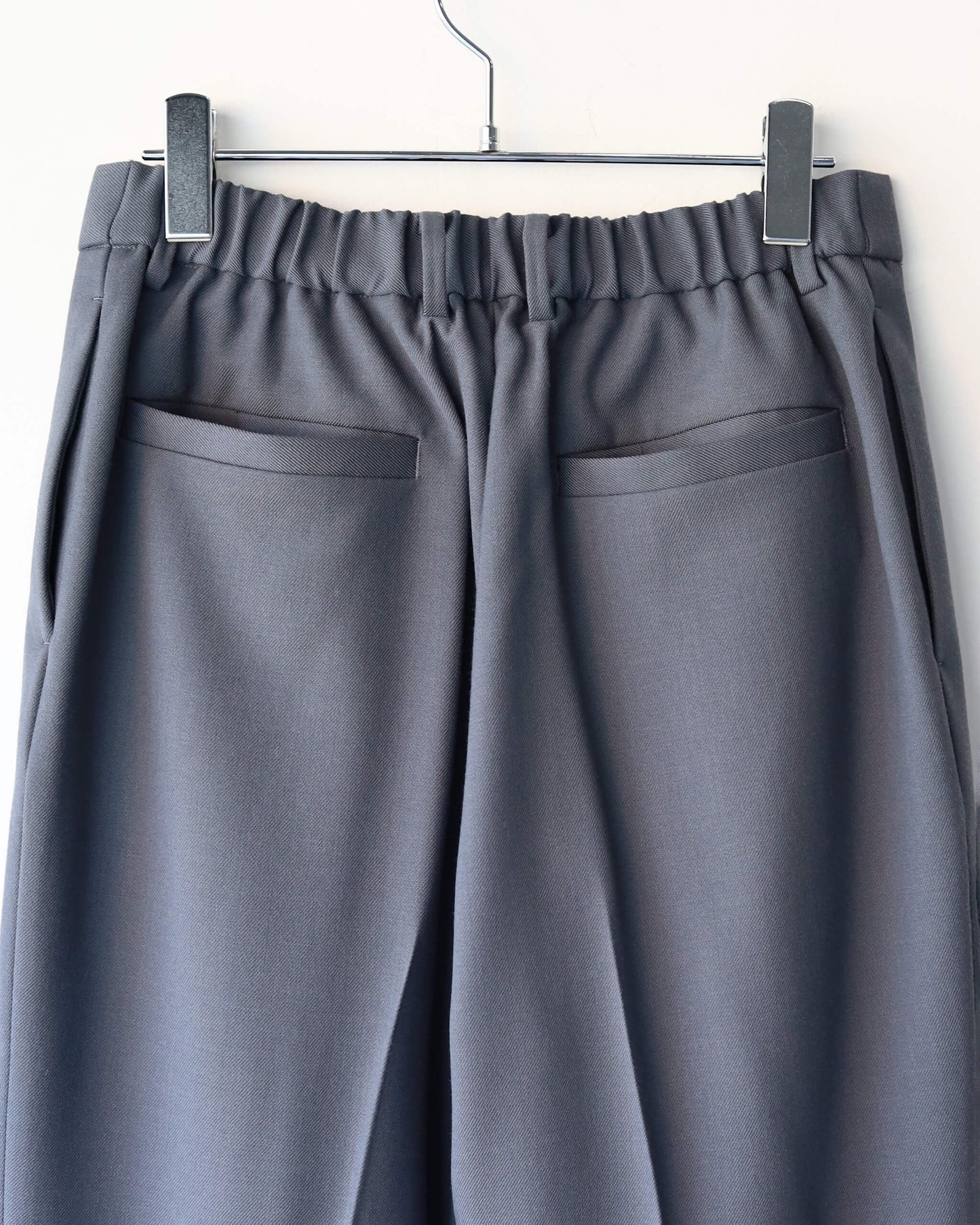 FLAT TAPERED TROUSERS ORGANIC WOOL SURVIVAL CLOTH®︎ "DOLPHIN GRAY"