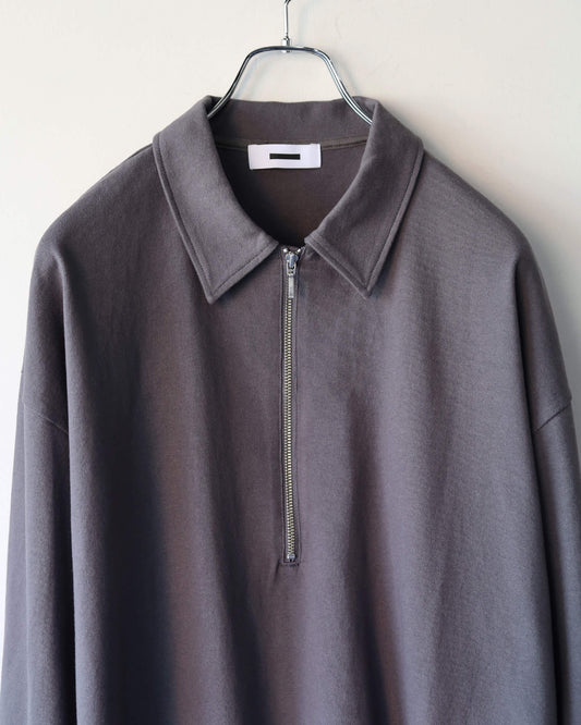 HALF ZIP JERSEY "DARK GRAY"