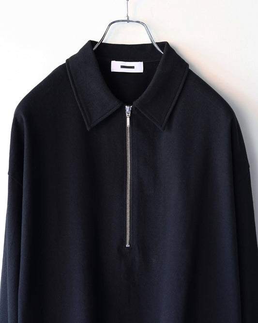 HALF ZIP JERSEY "BLACK"