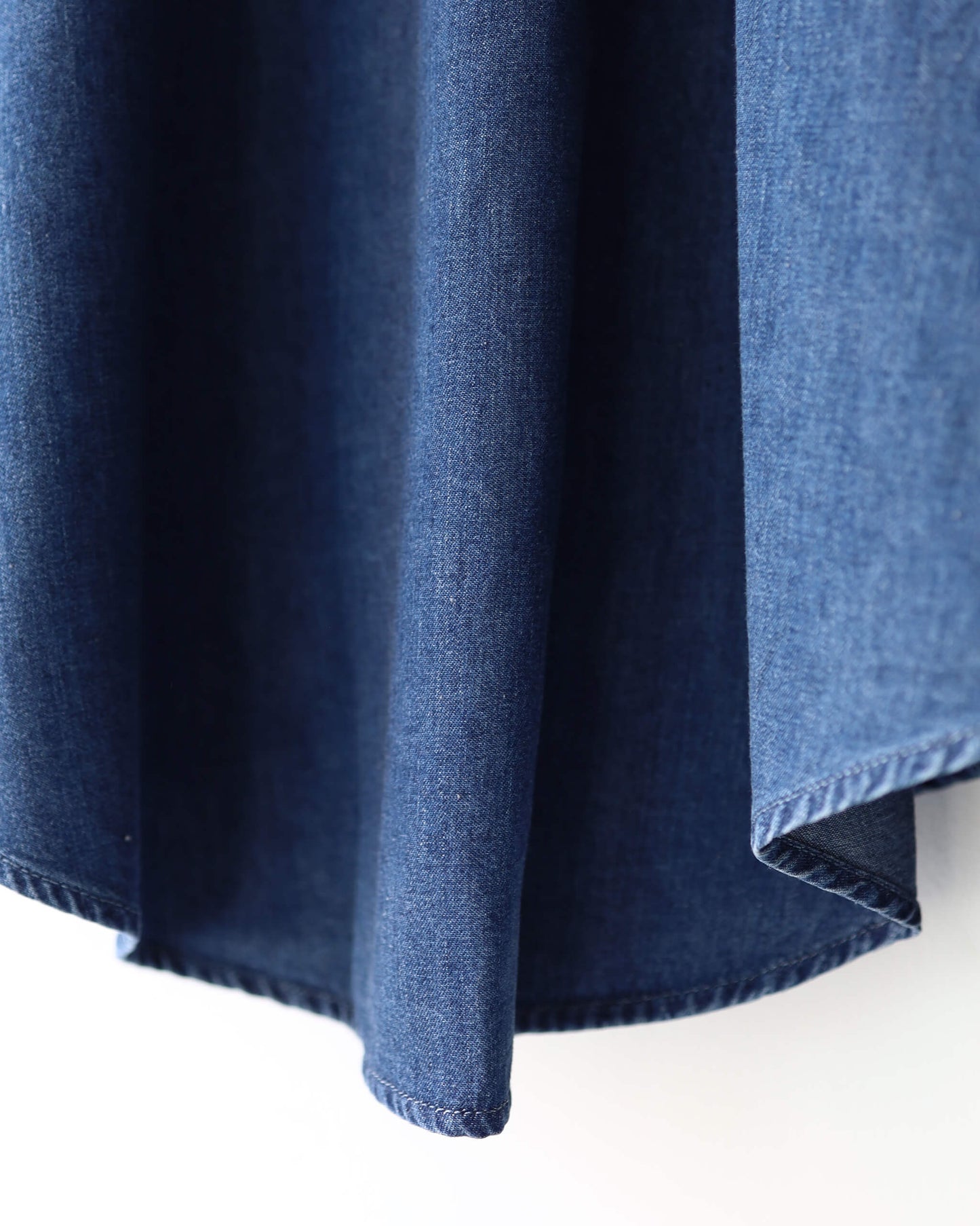 5.5oz selvage DENIM SHIRT "WASHED INDIGO"