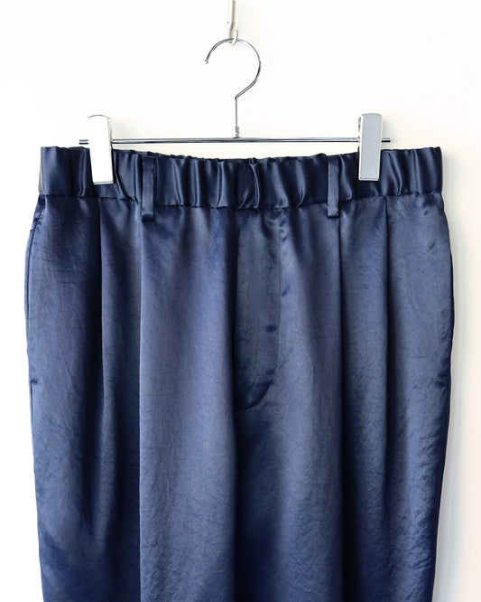 V-SATIN 2T SLACKS "NAVY"