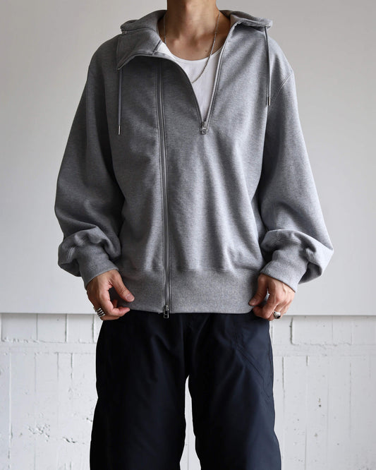 DOUBLE FRONT SWEAT HOODIE "Gr"