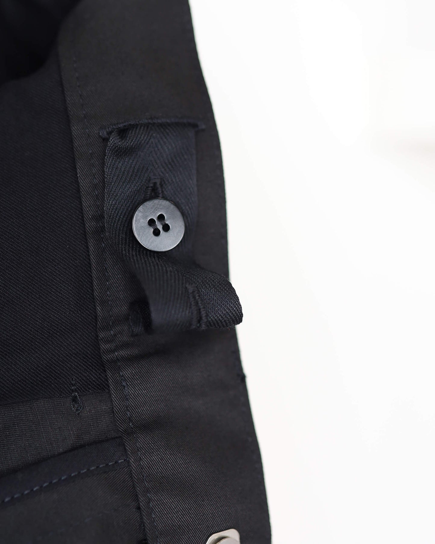 TACKED CHINO TROUSERS - PLANE - STANDARD "BLACK"