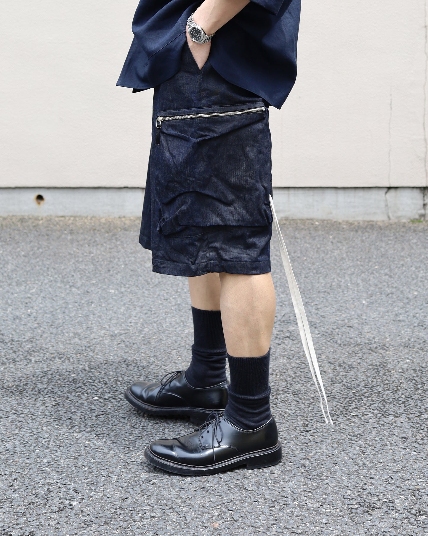 DENIM CARGO SHORTS "KURE"