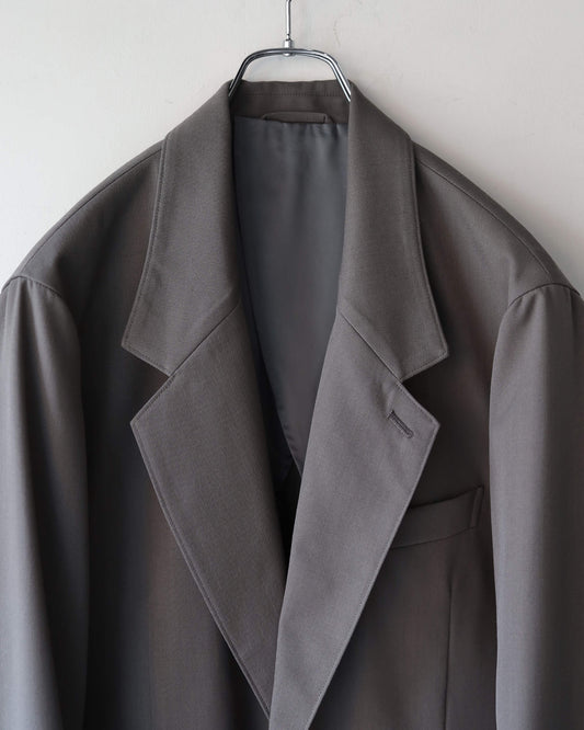 Ganshin wool gabardine - Dawson "Gray khaki"