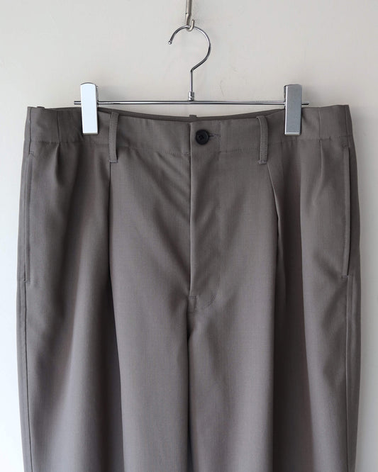 Ganshin wool gabardine - Bryan "Gray khaki"