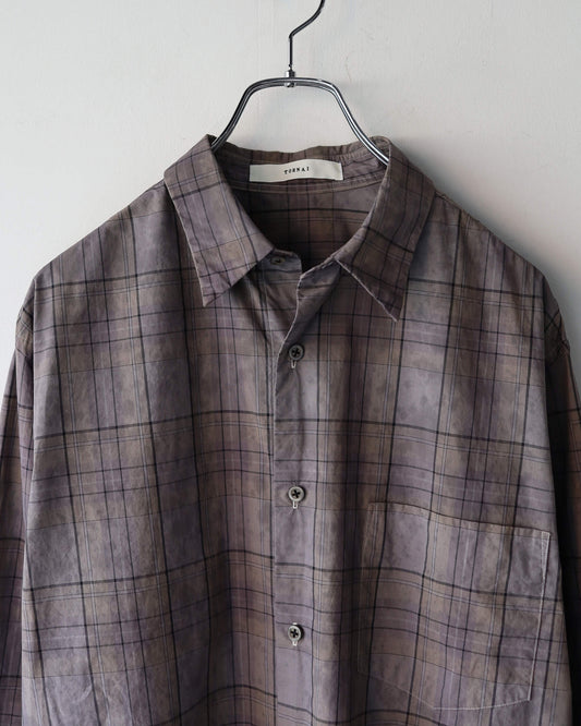 SMOKED CHECK / REGULAR COLLAR SHIRT "CHECK"