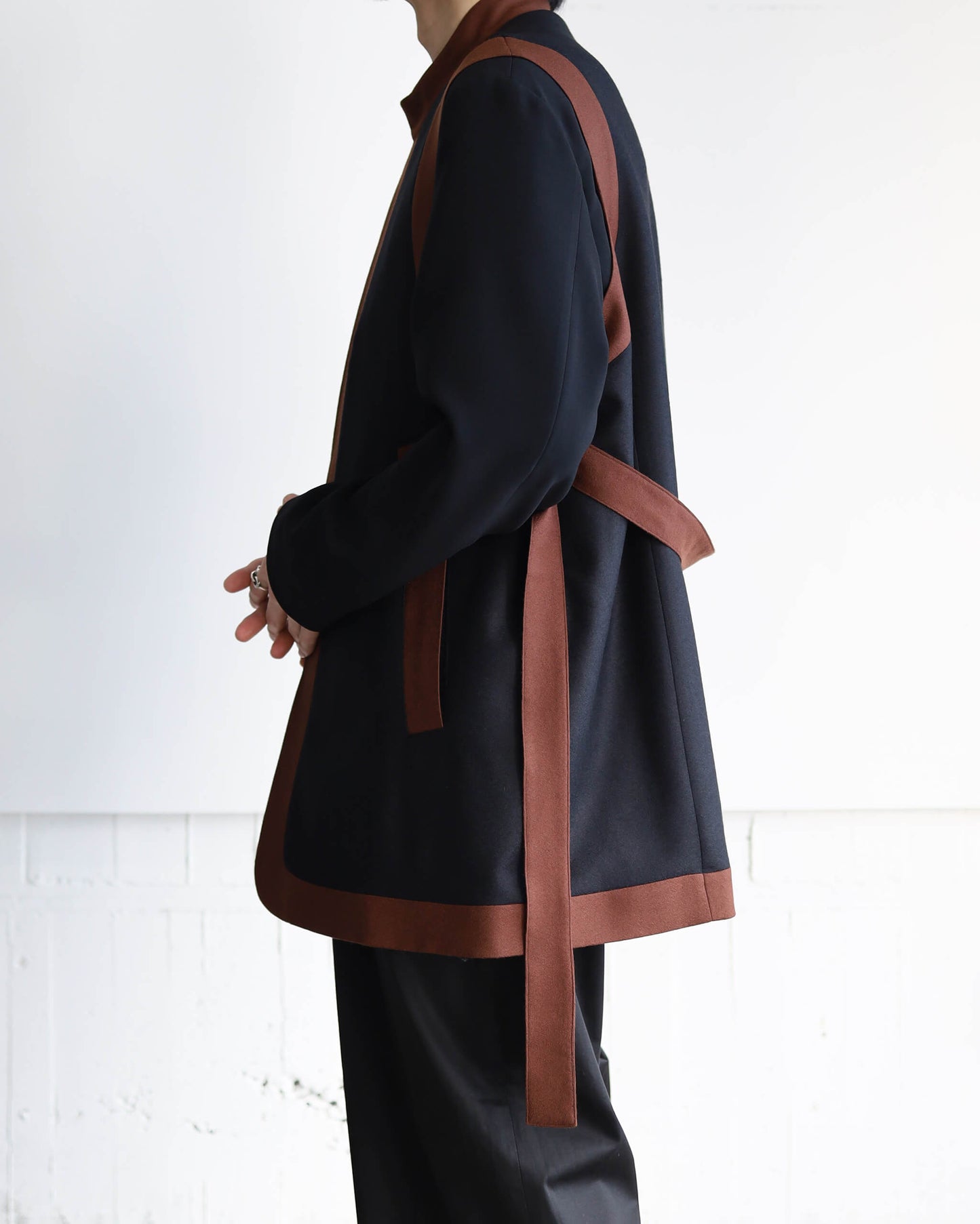 FRAME WAISTCOAT "BLACK × BROWN"