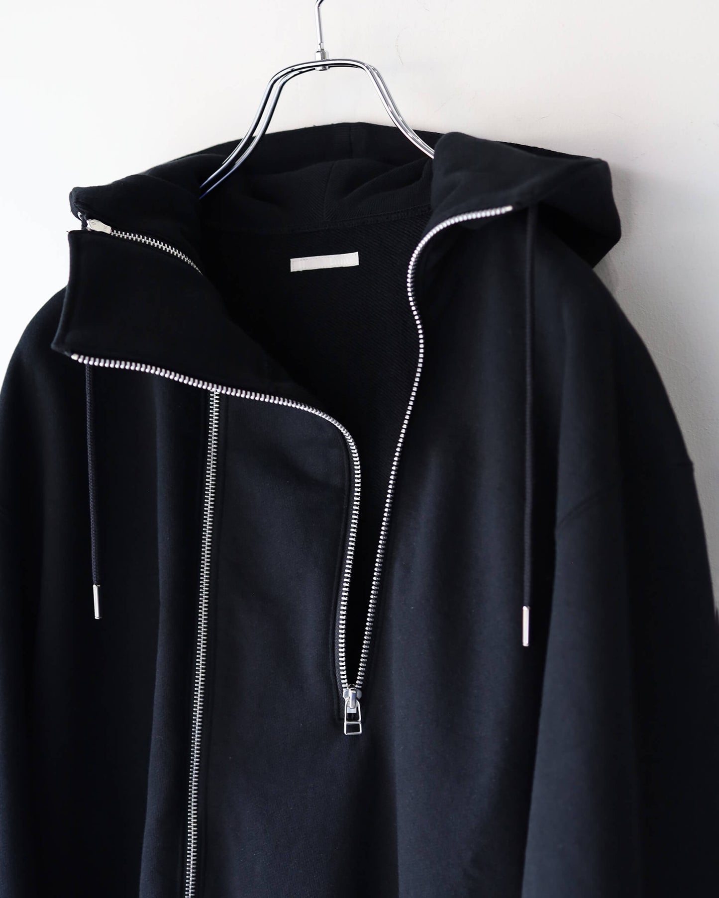 DOUBLE FRONT SWEAT HOODIE "Bk"