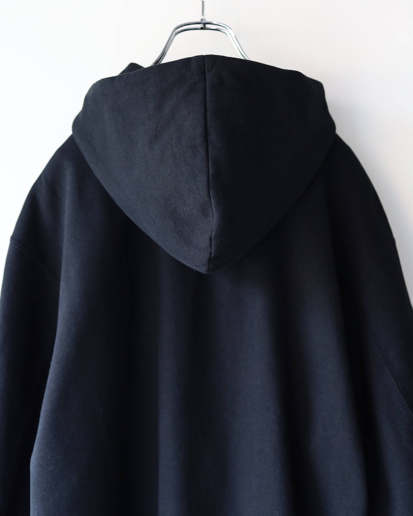 DOUBLE FRONT SWEAT HOODIE "Bk"