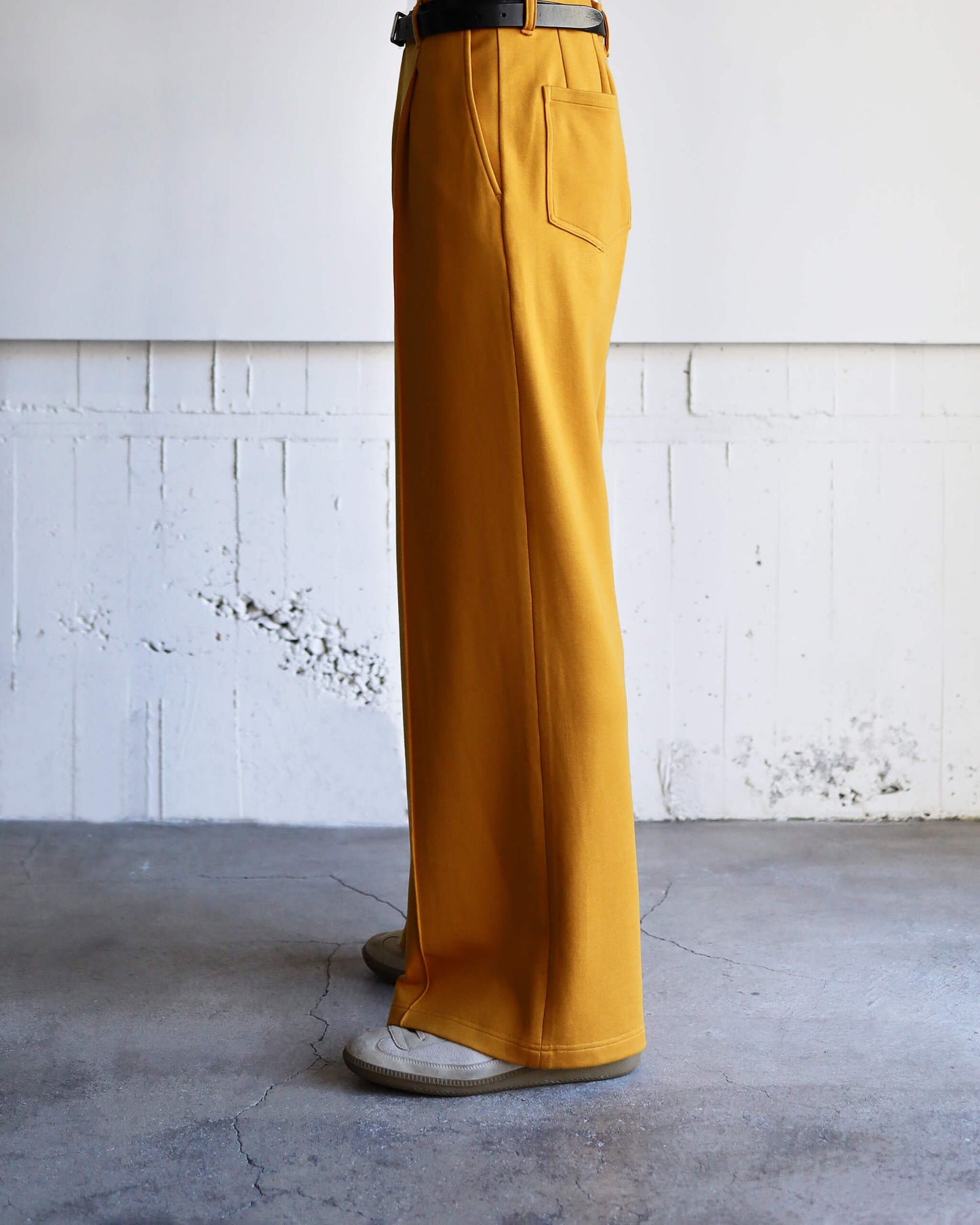 CUT AND SEWN WIDE SLACKS "Orange"