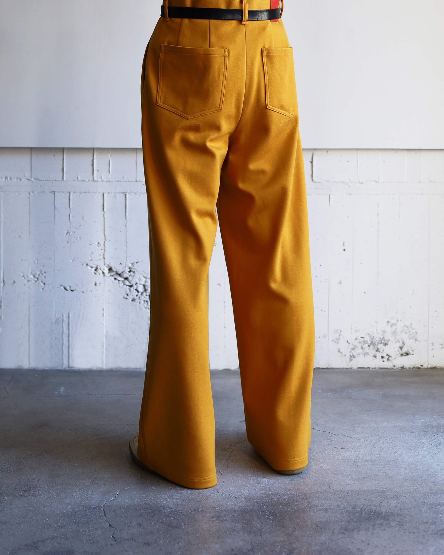 CUT AND SEWN WIDE SLACKS "Orange"