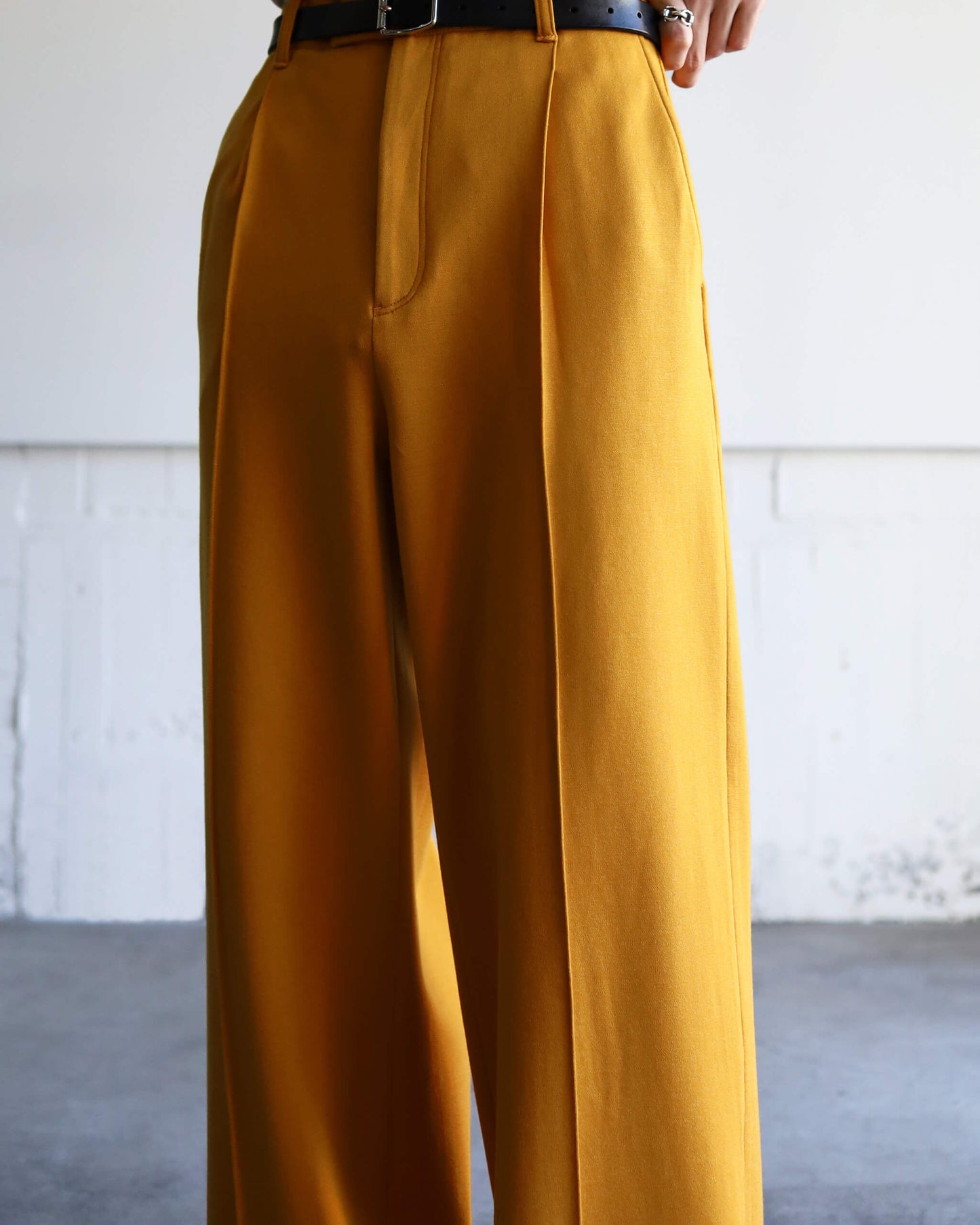 CUT AND SEWN WIDE SLACKS "Orange"