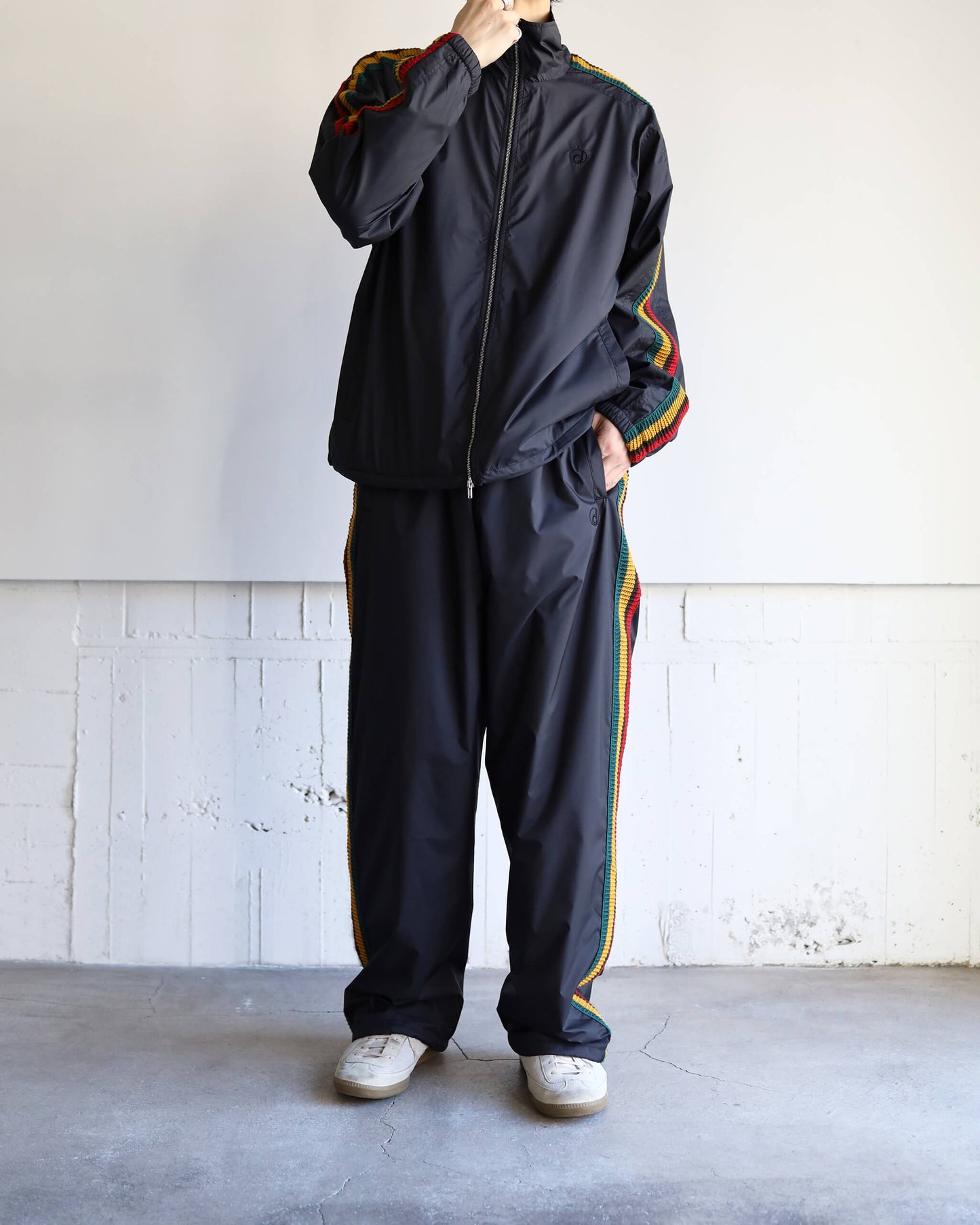 TRACK PANTS POLYESTER "BLACK"