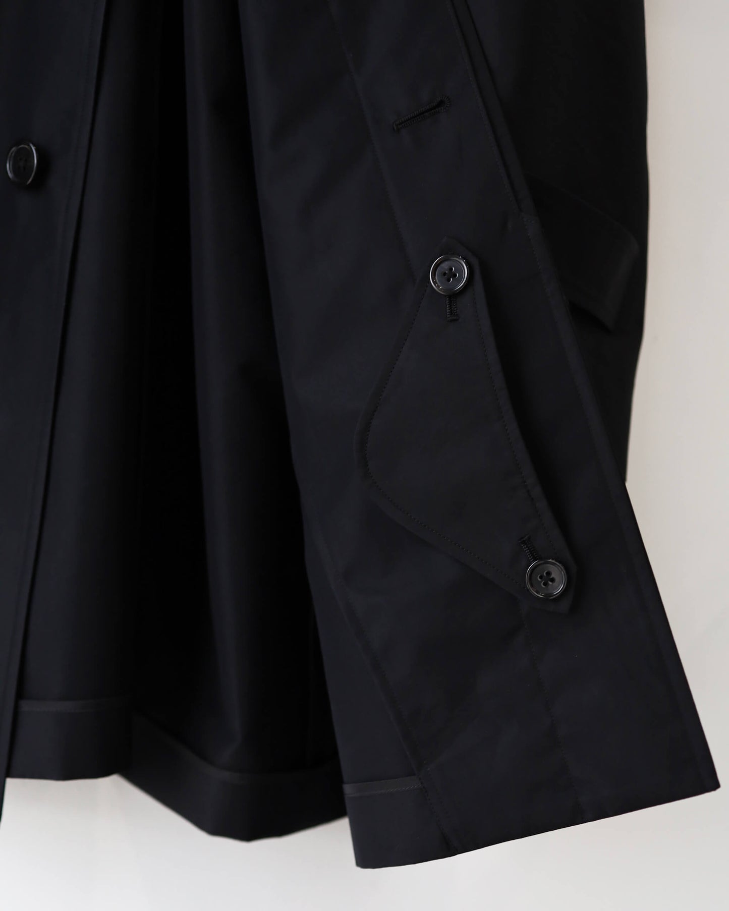WALKABOUT COAT EGYPTIAN COTTON × RECYCLE POLYESTER WEATHER-CLOTH "BLACK"