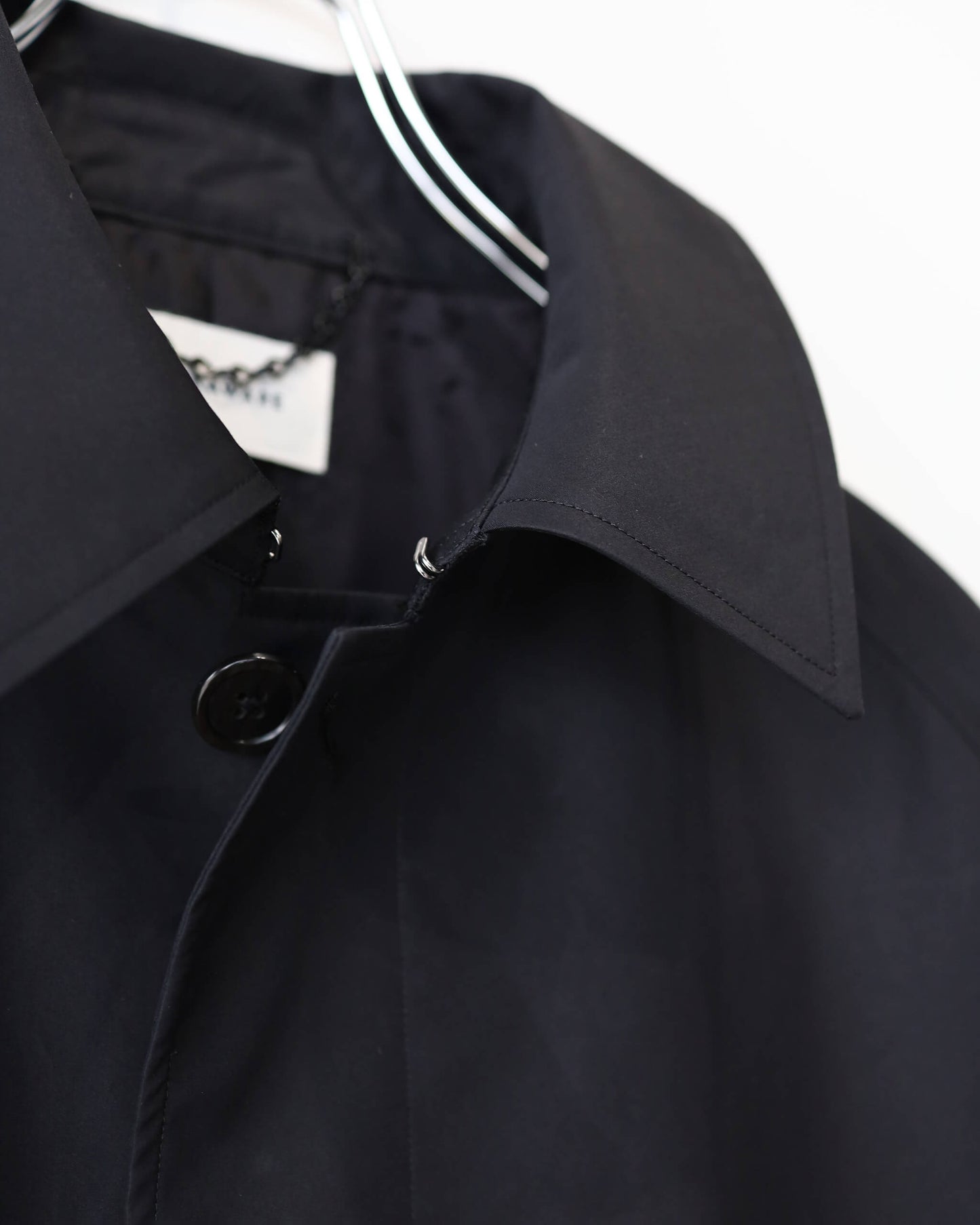 WALKABOUT COAT EGYPTIAN COTTON × RECYCLE POLYESTER WEATHER-CLOTH "BLACK"