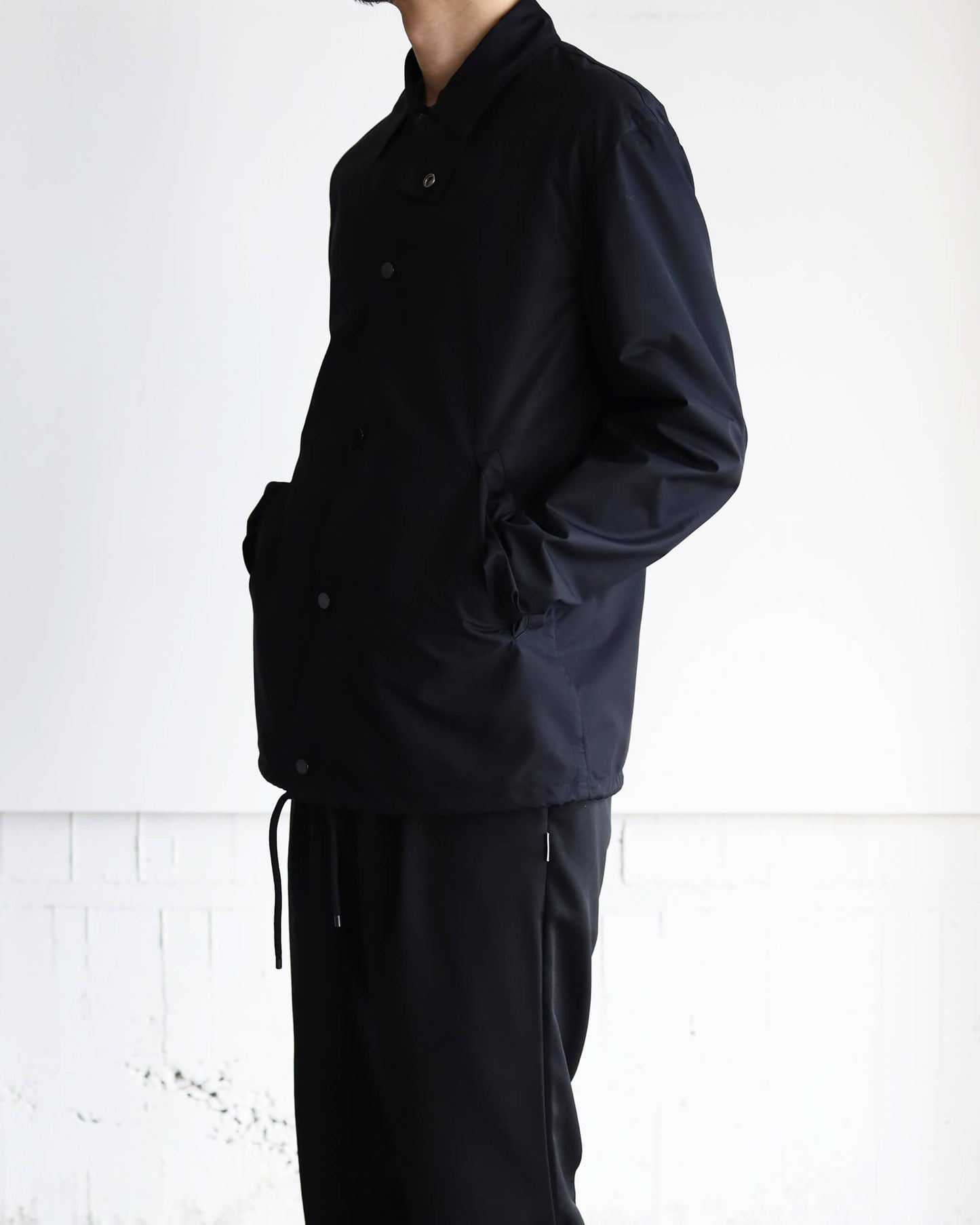 COACH JACKET II EGYPTIAN COTTON × RECYCLE POLYESTER WEATHER-CLOTH "BLACK"