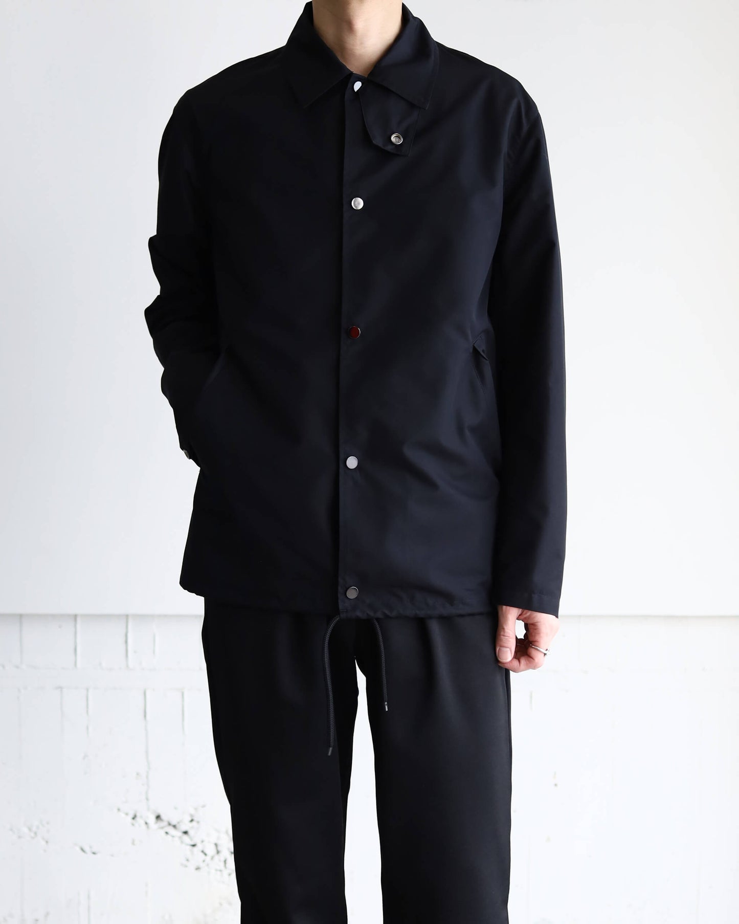 COACH JACKET II EGYPTIAN COTTON × RECYCLE POLYESTER WEATHER-CLOTH "BLACK"