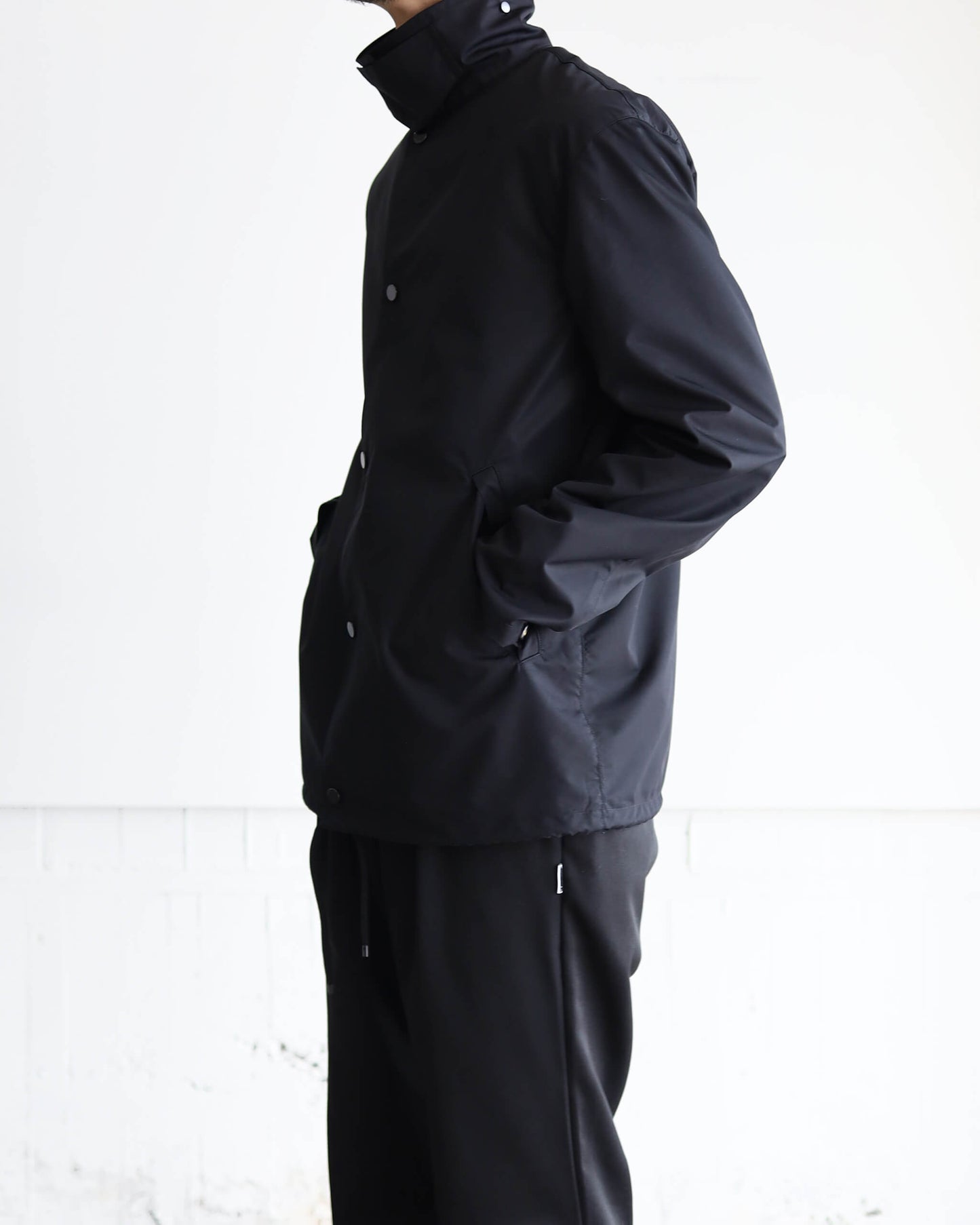 COACH JACKET II EGYPTIAN COTTON × RECYCLE POLYESTER WEATHER-CLOTH "BLACK"