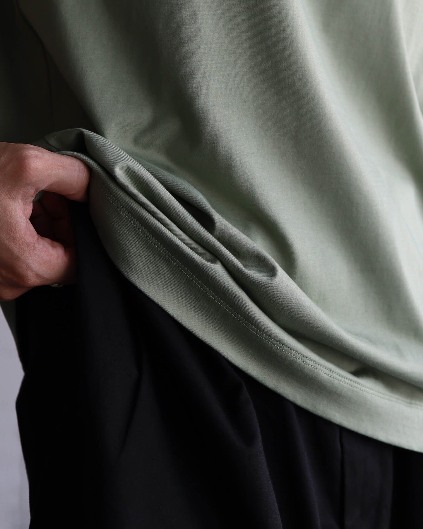 COMFORT FIT Tee GIZA 80/3 KNIT "SAGE"