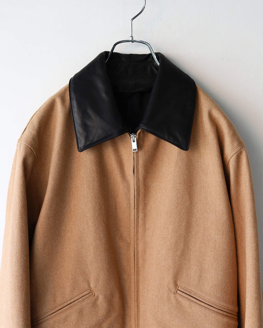 WORKER JACKET ORGANIC COTTON DUCK "NATURAL BROWN"
