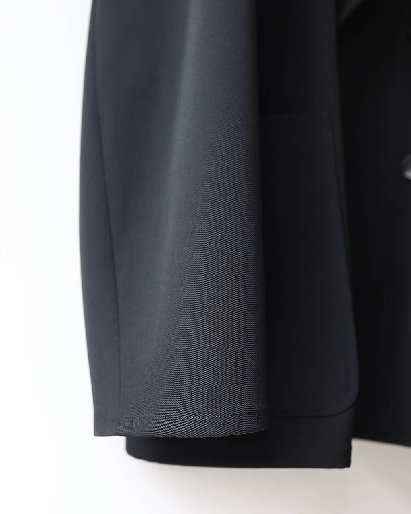 W.B JACKET 2/60 WASHER WOOL GABARDINE "BLACK"