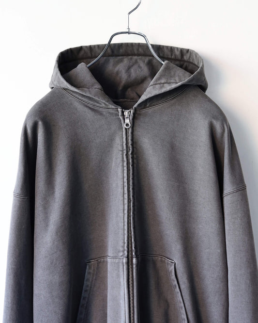 36G Fine Sweat Zip Hoodie "CHARCOAL PIGMENT"