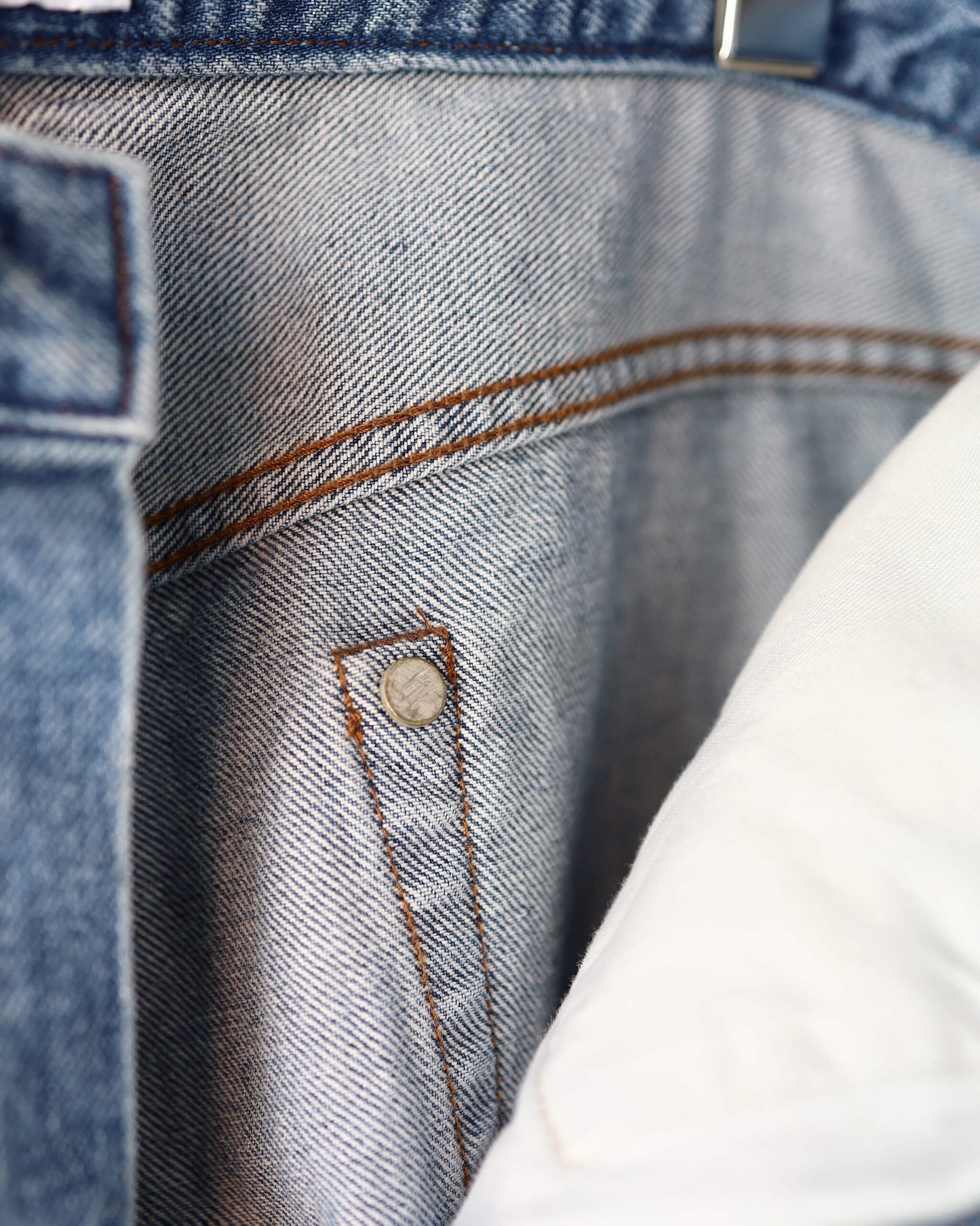 DENIM PANTS (BAGGY) "SAX BLUE"