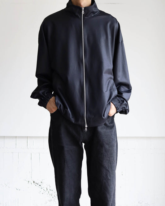 36G ECONYL Embossed Blouson "BLACK"