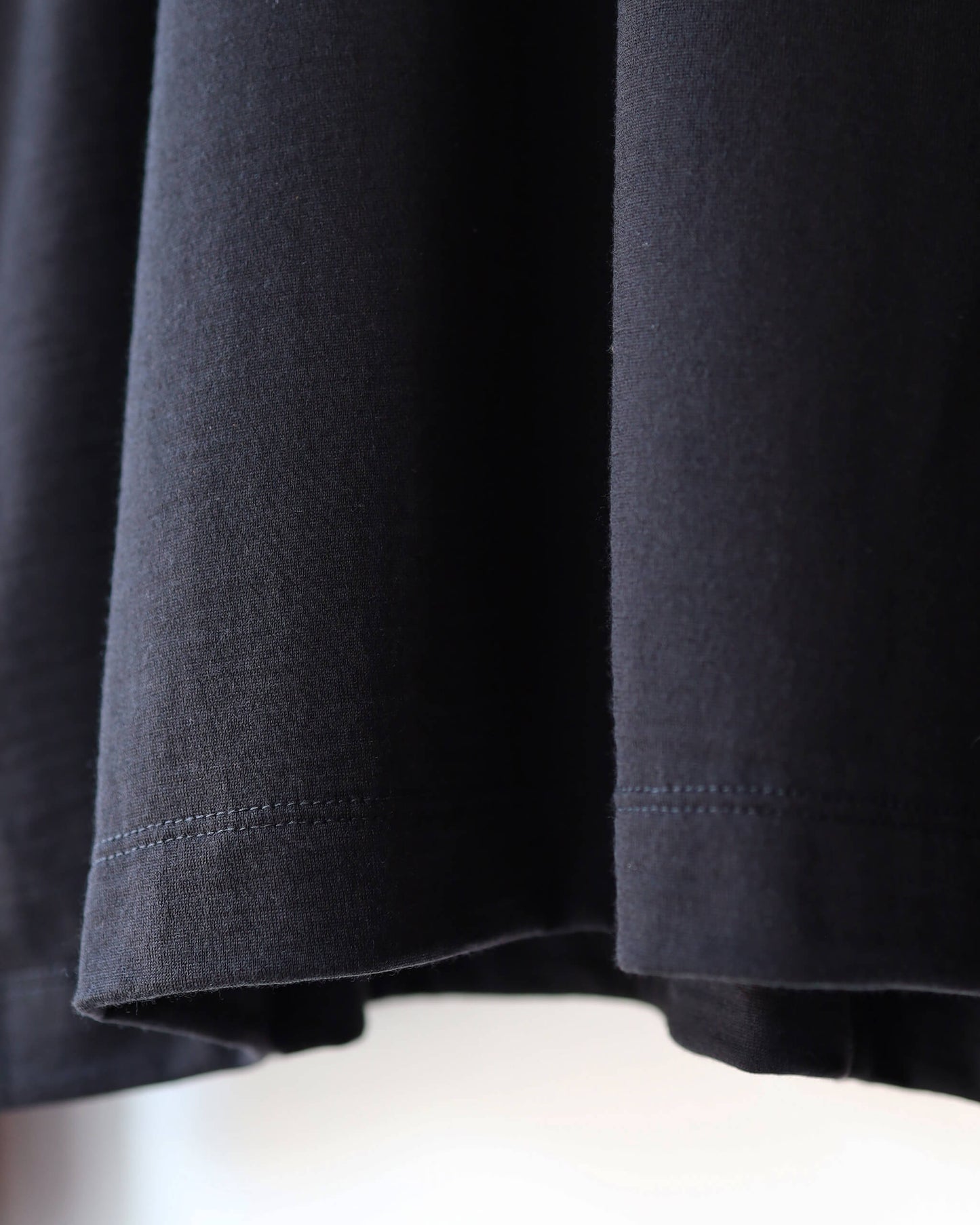 LONG SLEEVE TURTLE NECK SUPER 160s WASHABLE KNIT "BLACK"