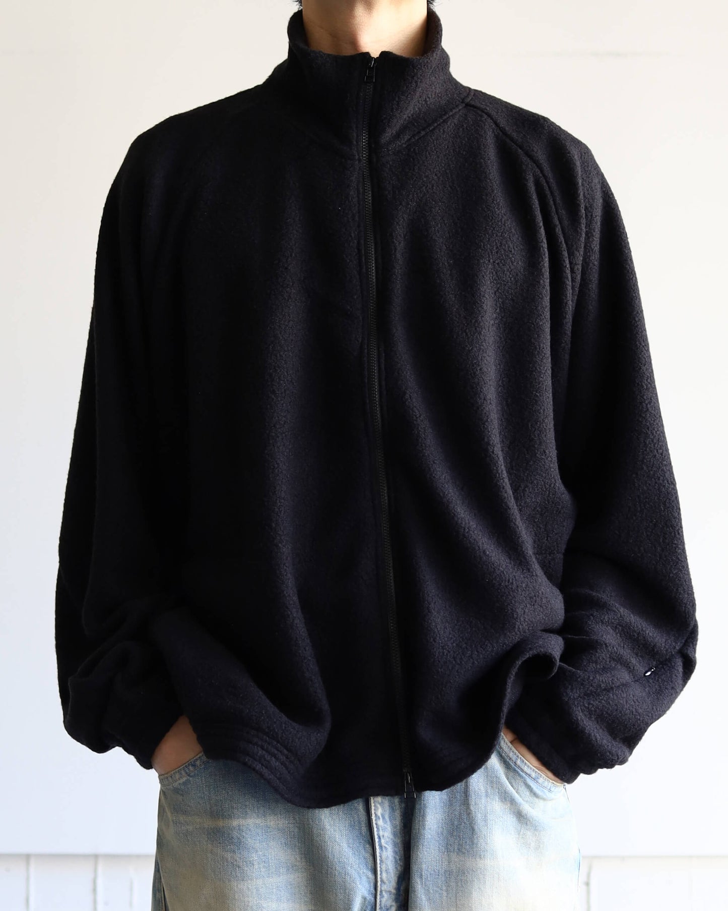 FLEECE BLOUSON "BLACK"