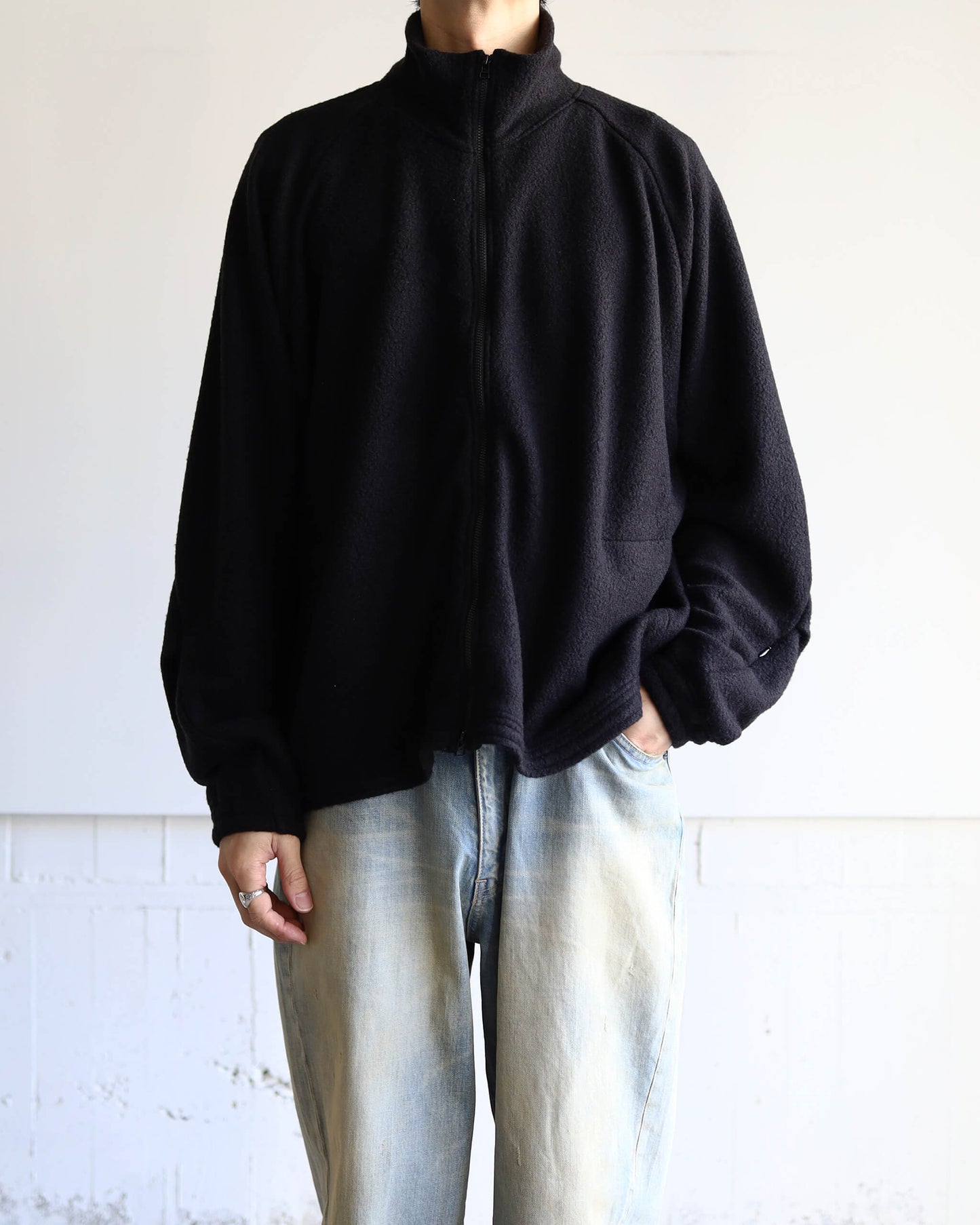 FLEECE BLOUSON "BLACK"