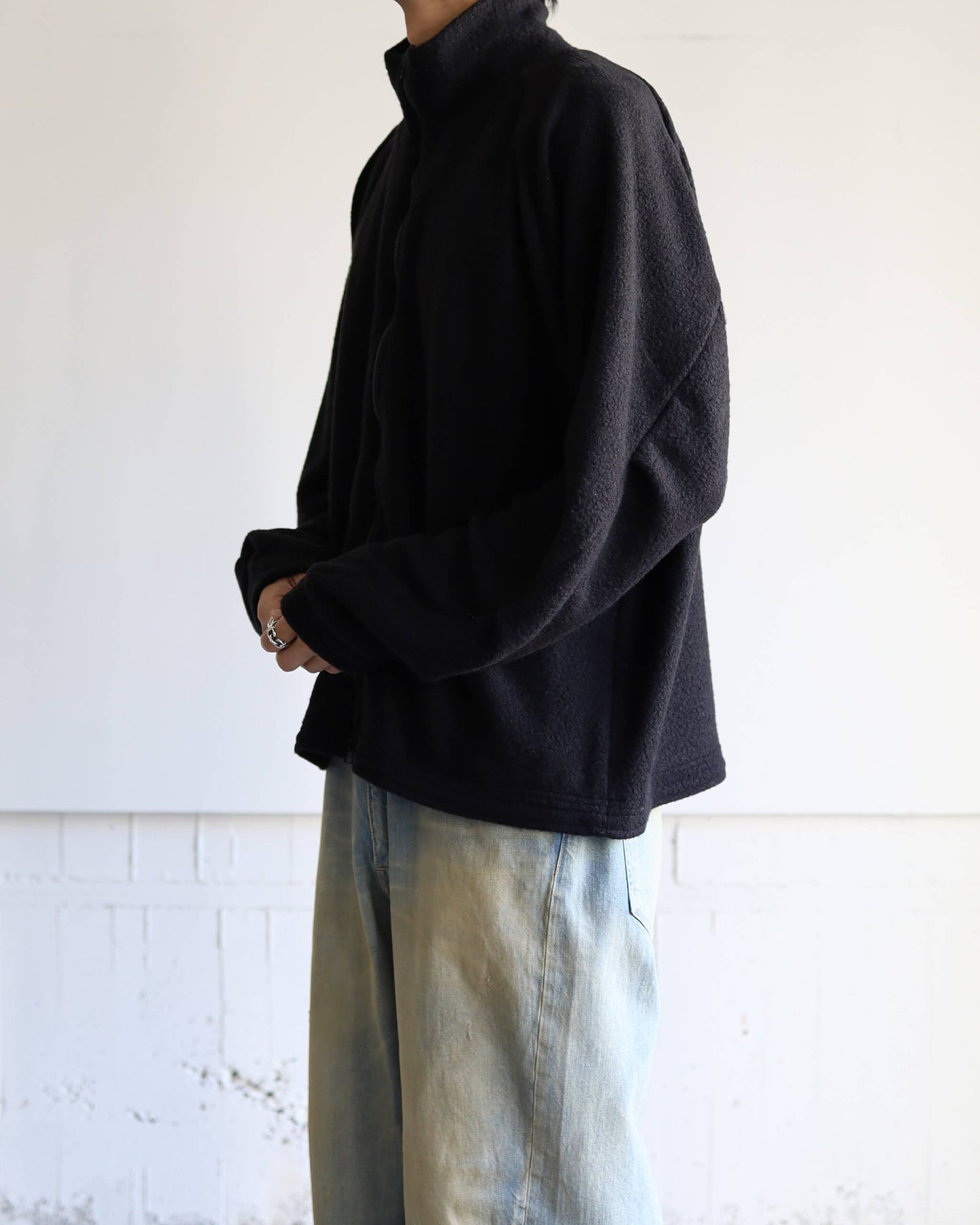 FLEECE BLOUSON "BLACK"