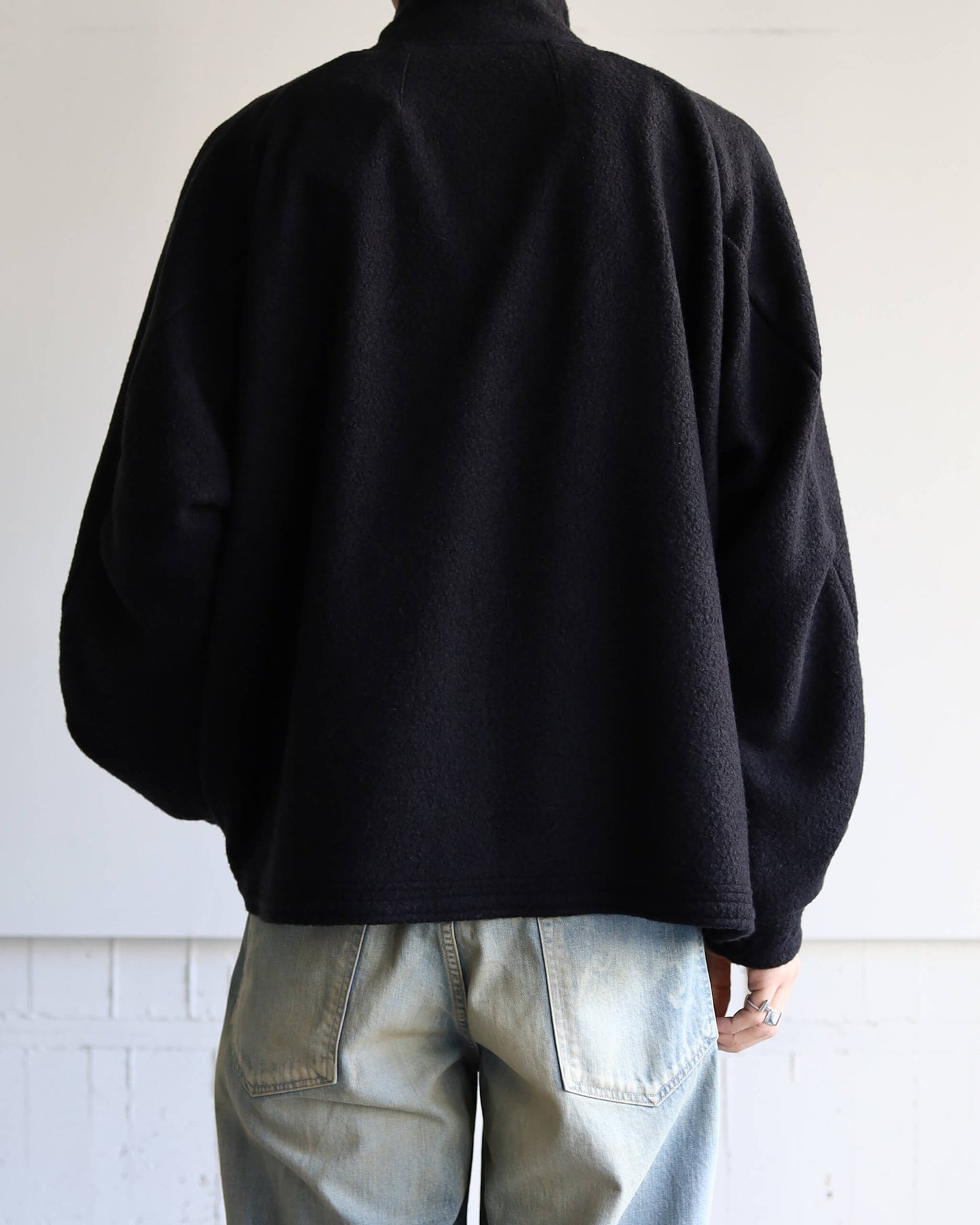 FLEECE BLOUSON "BLACK"