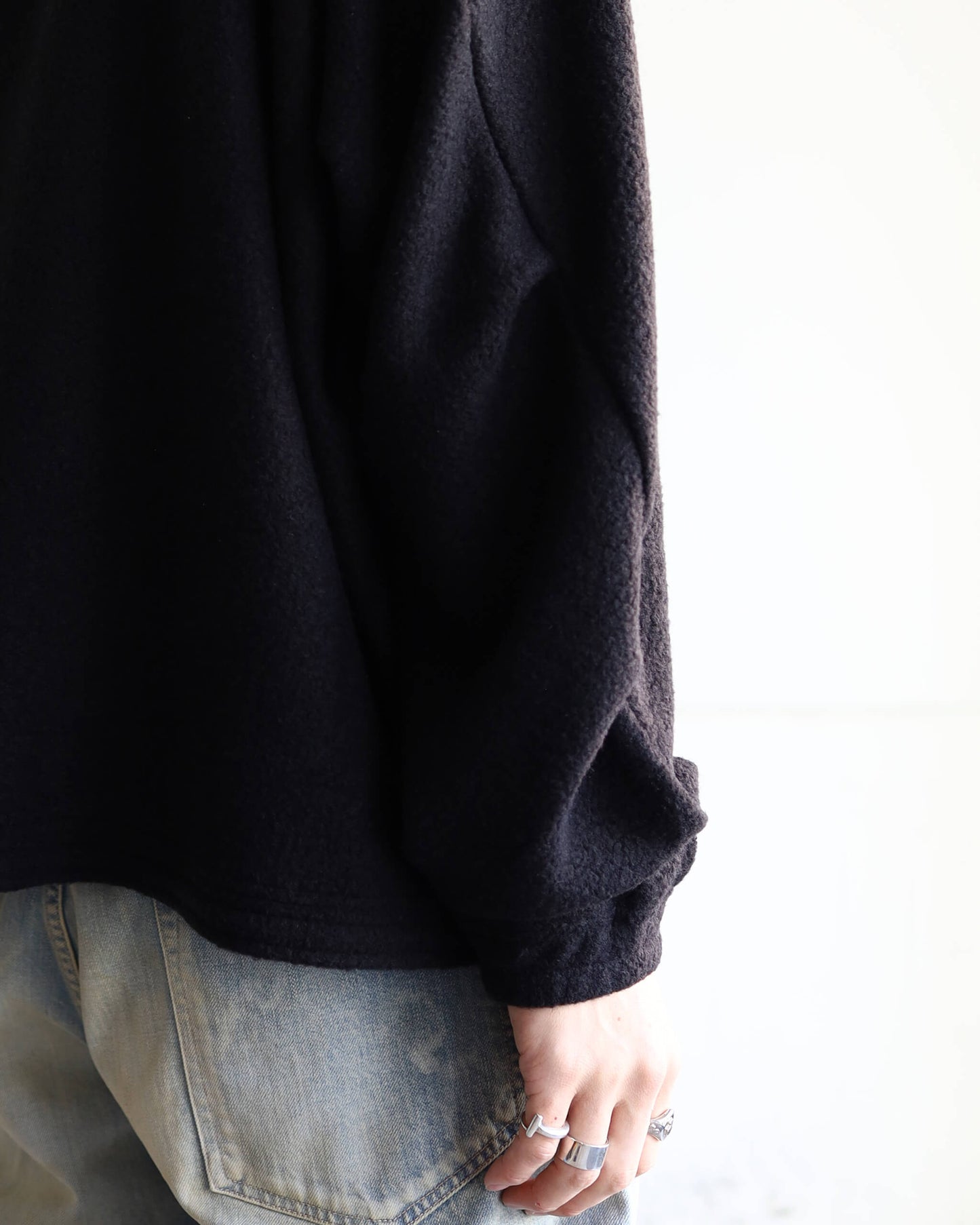 FLEECE BLOUSON "BLACK"