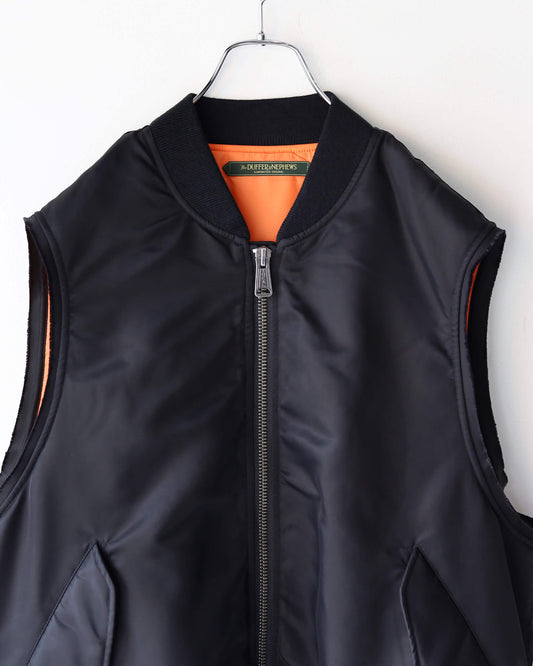 CUT OFF FLIGHT VEST "BLACK"