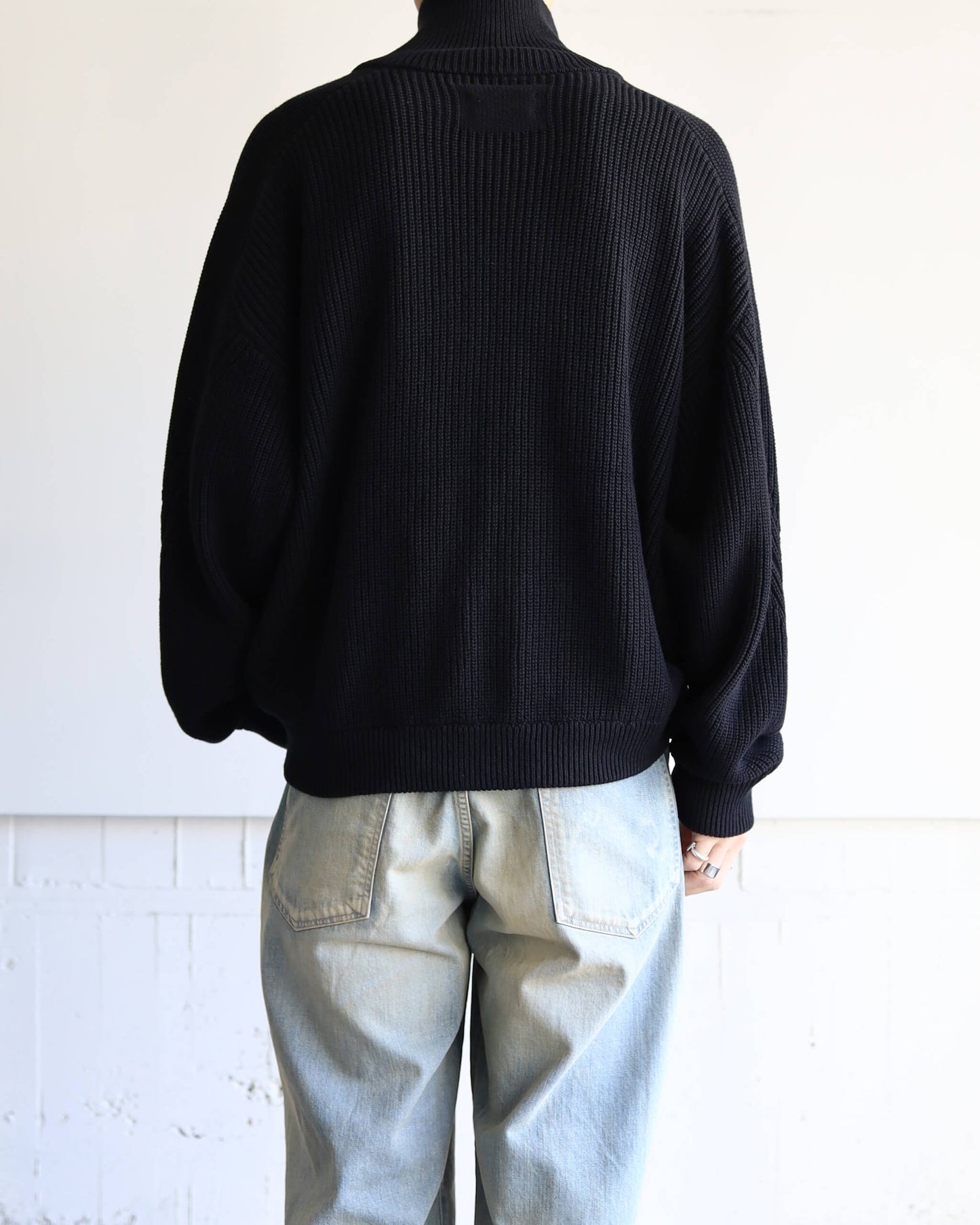 KNIT BLOUSON "BLACK"