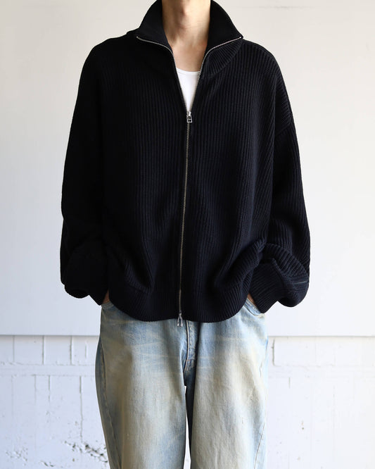 KNIT BLOUSON "BLACK"