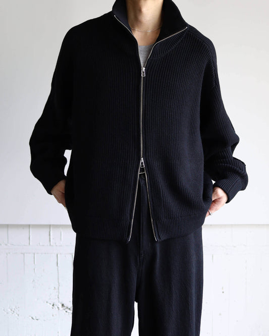 KNIT BLOUSON "BLACK"