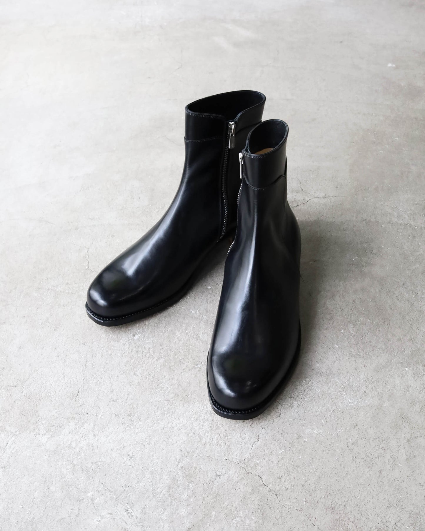 Side Zip Boots - Italian Calf "BLK"