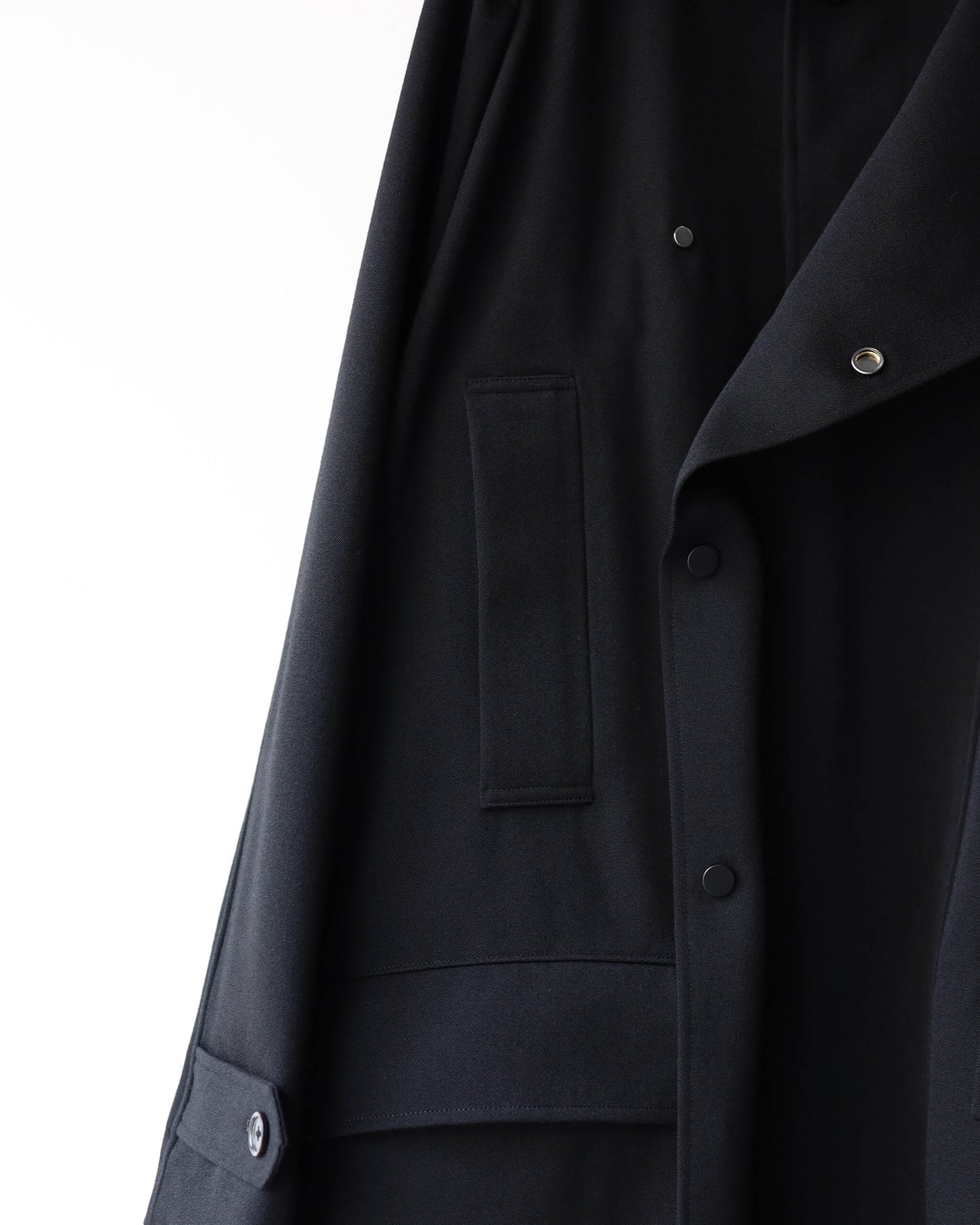 HUNTER COAT POLWARTH TUXEDO CLOTH "BLACK"