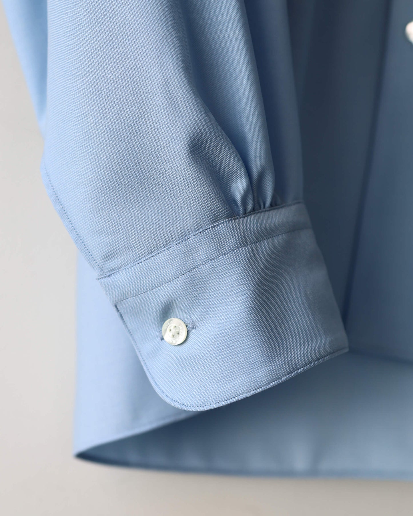 ITALIAN OPEN COLLAR SHIRT SUPER 160's WASHABLE WOOL OXFORD "SAXE"