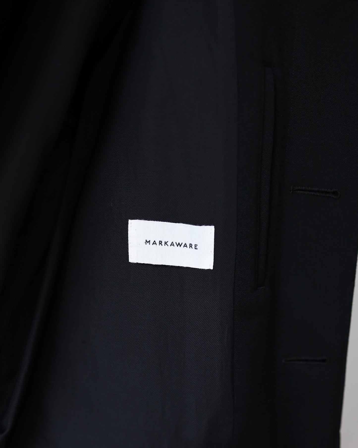 HUNTER COAT POLWARTH TUXEDO CLOTH "BLACK"